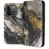 Gold Blush Marble Ink iPhone 15 Pro Folio Case